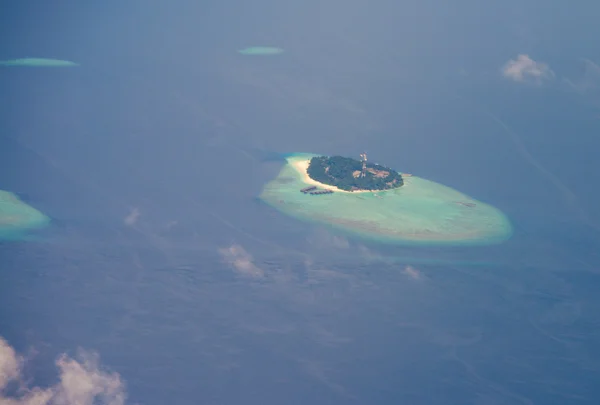 Blick auf das Malediven-Atoll — Stockfoto