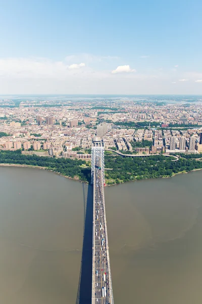 George Washington Bridge. Flygfoto syn på New York City — Stockfoto