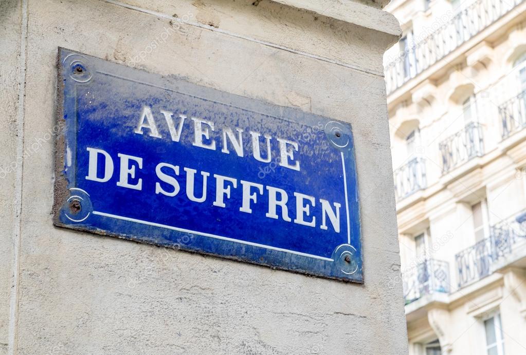 Avenue street sign in Paris