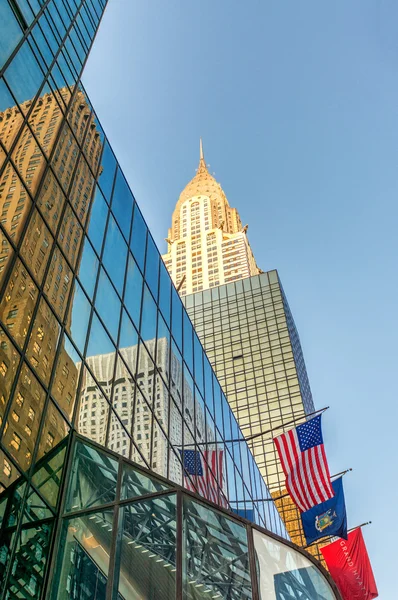 New York - 22. května: Chrysler building fasáda, na obrázku na květen — Stock fotografie