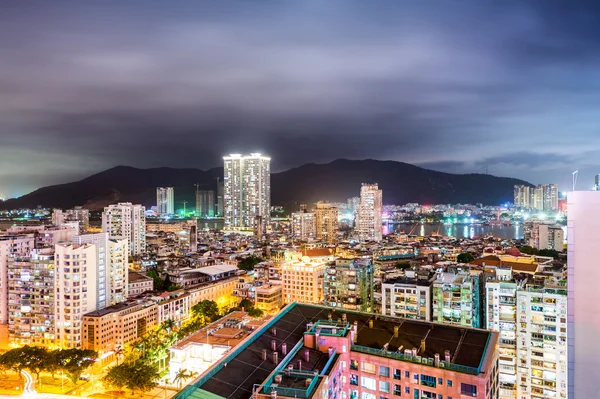 MACAU - 11 APRILE 2014: Macao skyline notturno. La città è un famou — Foto Stock
