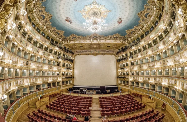Belső tér, a La Fenice Színháztól. Teatro La Fenice — Stock Fotó