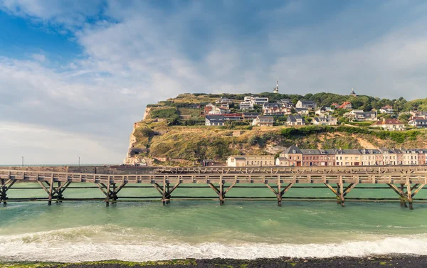 Wybrzeże Normandii. Étretat, Francja — Zdjęcie stockowe