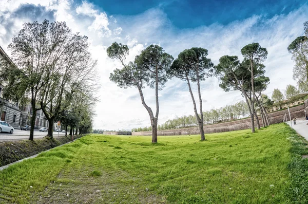 NROME - JUNE 14, 2014: Tourists visit Villa Borghese. The city at — Stock Photo, Image