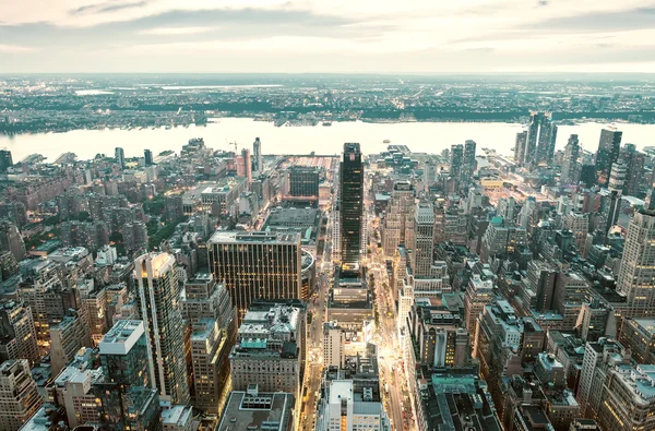 Úžasné panorama Manhattanu - mrakodrapy New Yorku — Stock fotografie