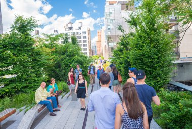 New York - Haziran 2013 yaklaşık: Yüksek hat Park, New York, yaklaşık 