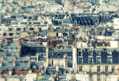 Binalar Paris. Antik Mimarlık, bulanık görünüm