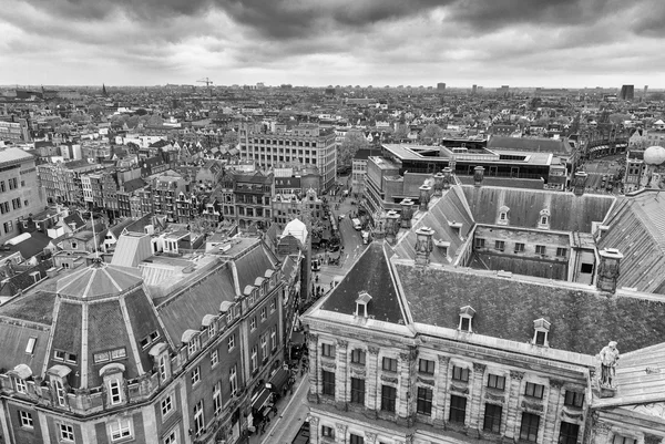 Beautiful view of Amsterdam with typical dutch houses. Holland — Stock Photo, Image