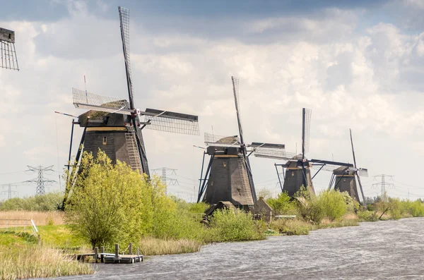 Molinos de viento de Kinderdijk, Holanda — Foto de Stock