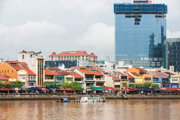 Singapur - 12 lipca 2008: Panoramę w letni dzień. Cit — Zdjęcie stockowe