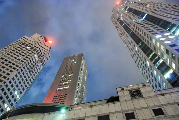 Singapore Nacht Skyline — Stockfoto