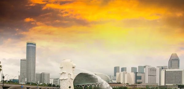 Utsikt over Singapore Skyline . – stockfoto