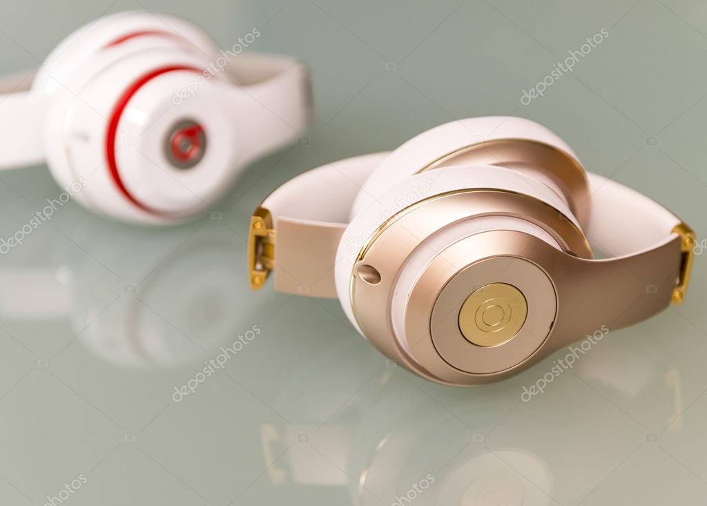 PISA, ITALY - MAY 26, 2015: Beats studio wireless an wired headset. Beats by Dr. Dre has been acquired by Apple.