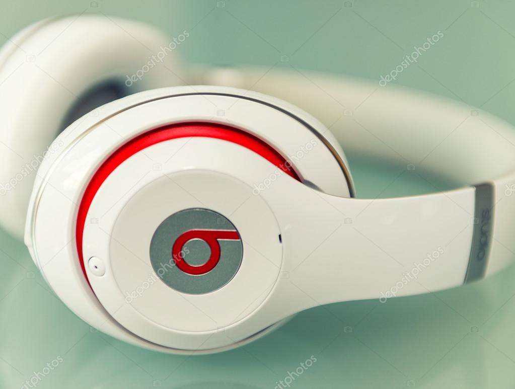 PISA, ITALY - MAY 26, 2015: Beats studio headset. Beats by Dr. Dre has been acquired by Apple.