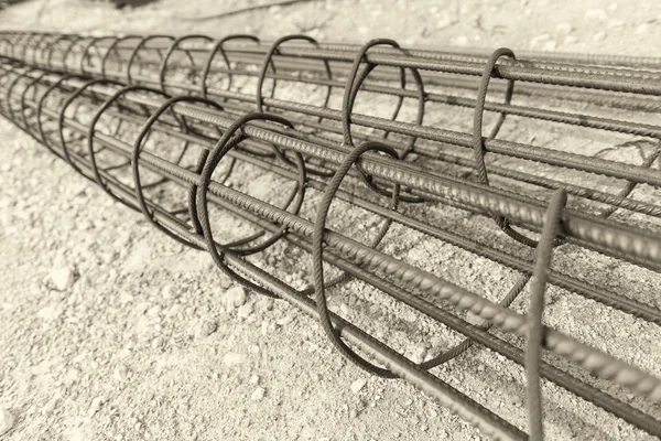 İş kazık çelik takviye — Stok fotoğraf