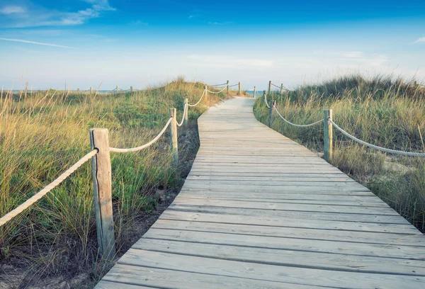 Holzsteg auf einer tropischen Insel — Stockfoto