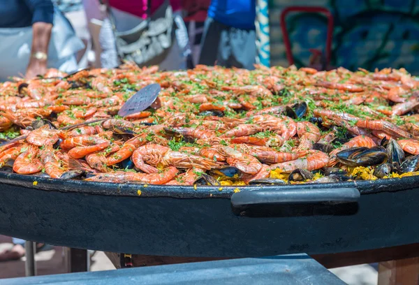 Paella de arroz gigante — Fotografia de Stock