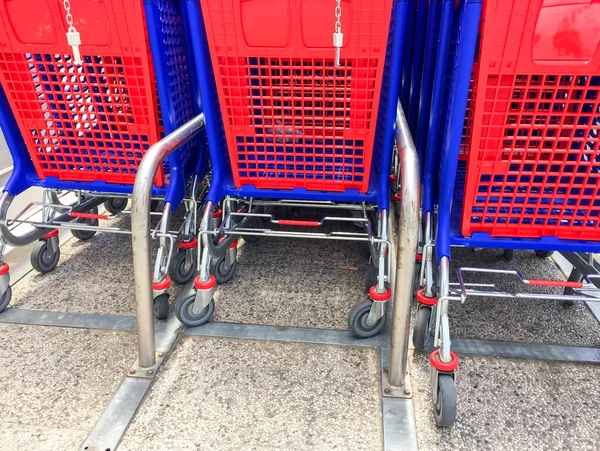 Colorful shopping carts — Stock Photo, Image