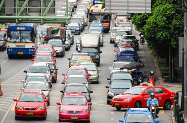 Bangkok günlük trafik sıkışıklığı