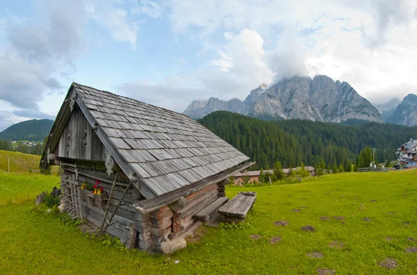 Typical Dolomites House, Italy — Stock Photo, Image