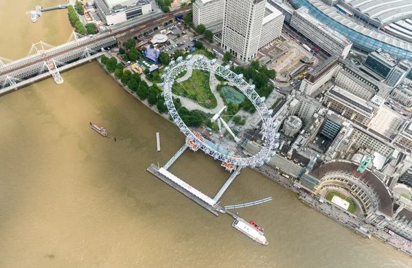 Aerial view of London Eye — Stock Photo, Image