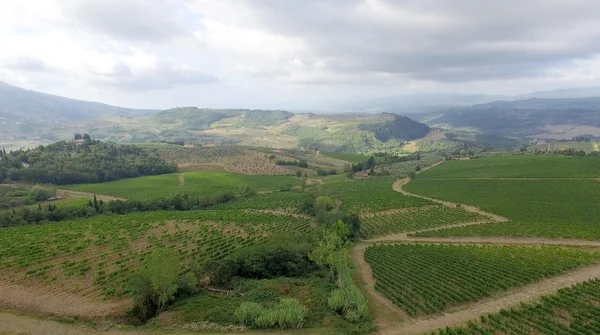 Panorama dei vigneti e delle colline toscane — Foto Stock