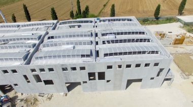 İnşaat alanının havadan görüntüsü