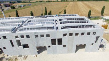 İnşaat alanının havadan görüntüsü