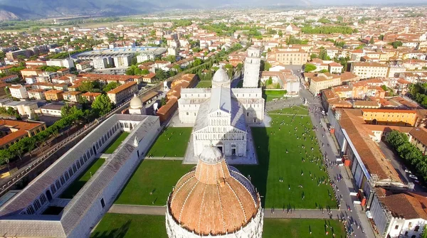 Piazza dei Miracoli, Pisa. vista aerea — Foto Stock