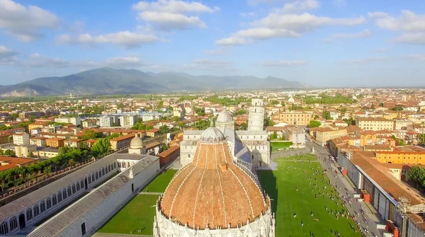 Piazza dei Miracoli, Pisa. vista aerea — Foto Stock