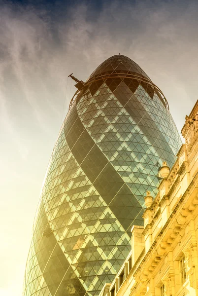 Weergave van Gherkin gebouw In Londen — Stockfoto