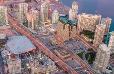 Toronto şehir havadan görünümü