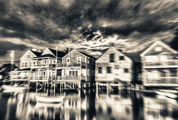 Casas em Nantucket Coast, Massachusetts — Fotografia de Stock