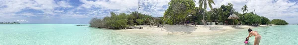 Vista panorâmica da Ilha Rasdhoo, Maldivas — Fotografia de Stock