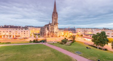 Panoramik şehrin Caen, Fransa