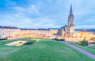 Panoramik şehrin Caen, Fransa