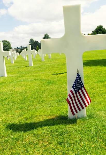 Amerikaanse Oorlogsbegraafplaats in Frankrijk — Stockfoto