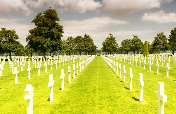 Amerikanska krigskyrkogården i Normandie — Stockfoto