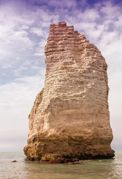Chalk cliff in water, Etretat, France — Stock Photo, Image