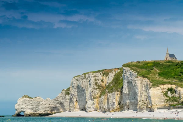Natürliche Kreidefelsen in der Normandie — Stockfoto
