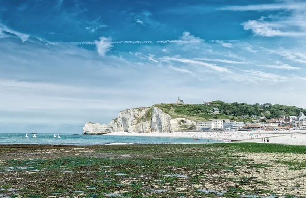 Natural Chalk cliffs in Normandy — Stock Photo, Image