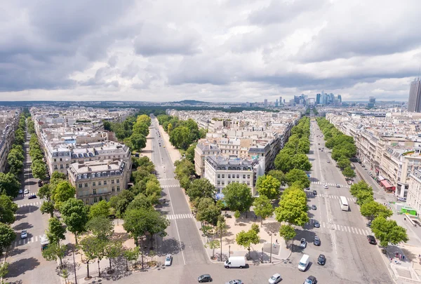 Flygfoto över Paris gator — Stockfoto