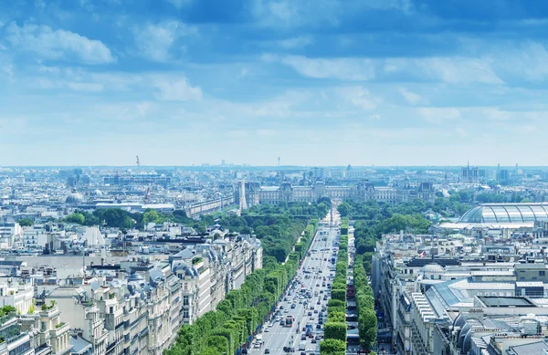 Panorâmica, vista aérea de Paris — Fotografia de Stock