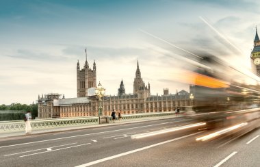 Westminster Bridge, Londra sokak trafik