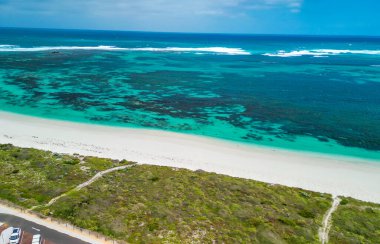 Lancelin kıyı şeridi ve batı Avustralya 'nın hava manzarası..