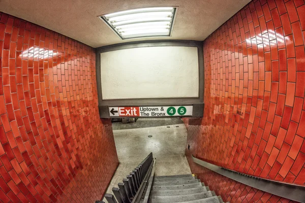 New York subway exit — Stockfoto