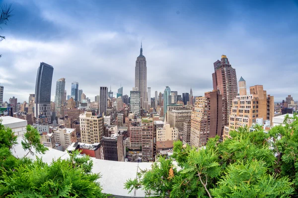 Panoramę Manhattanu na dachu — Zdjęcie stockowe