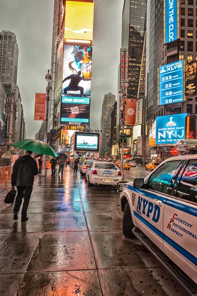 Night Times Square em Nova York — Fotografia de Stock
