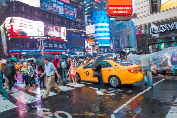 Noční náměstí Times Square v New Yorku — Stock fotografie