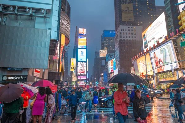 Éjszaka a Times Square, New York-i — Stock Fotó